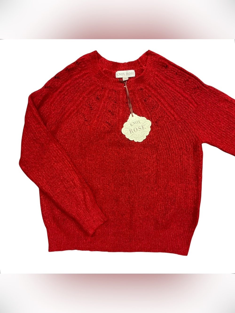 Knox Rose Rec Crewneck Cut-out Sweater